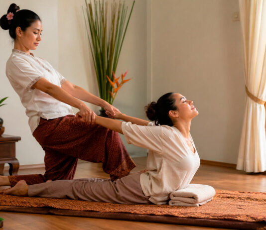 Masaż tajski od podstaw – co dzieje się na sali i jak wygląda cały zabieg ? stretching before thai massage