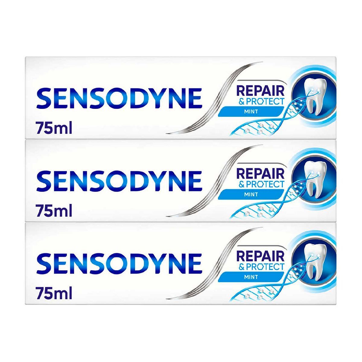 sensodyne repair pomaga odbudować szkliwo i zmniejsza nadwrażliwość zębów pasta do wrażliwych zębów z fluorem