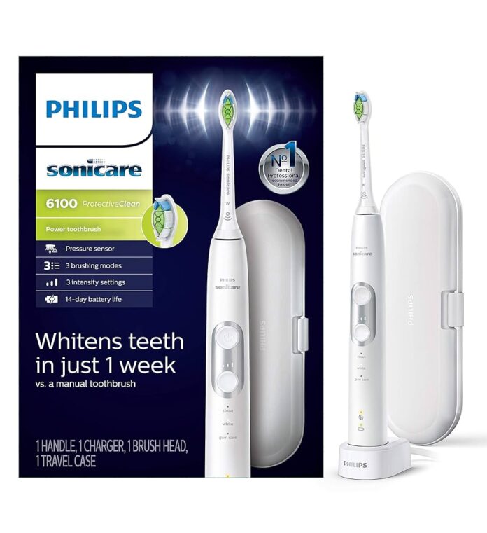 Szczoteczka Sonicare wykorzystuje technologię soniczną do skutecznego usuwania płytki nazębnej i przebarwień