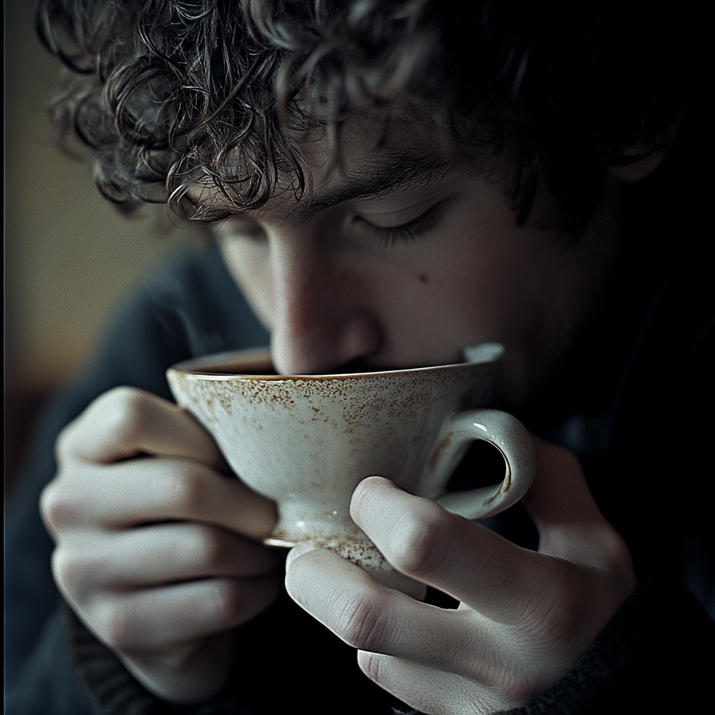 grupa przyjaciół śmiejących się przy stoliku z kawami w kawiarni